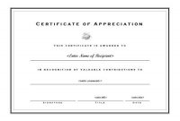 Formal Certificate Of Appreciation Template 3