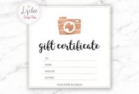 Free Photography Gift Certificate Template 0