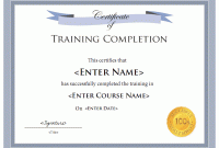 Free Training Completion Certificate Templates 8