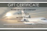 Free Travel Gift Certificate Template 1