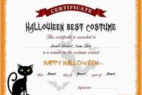 Halloween Costume Certificate Template 2