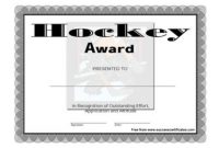 Hockey Certificate Templates 0