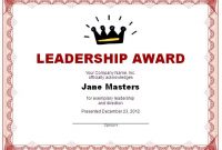 Leadership Award Certificate Template 4