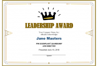 Leadership Award Certificate Template9