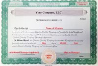 Llc Membership Certificate Template 5
