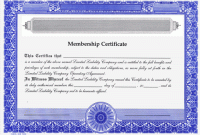 Llc Membership Certificate Template 7