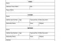 Mexican Birth Certificate Translation Template 6