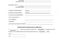 Mexican Marriage Certificate Translation Template 11