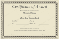Microsoft Word Award Certificate Template 12