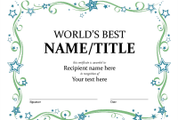 Microsoft Word Award Certificate Template 6