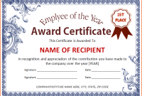 Microsoft Word Award Certificate Template 9