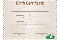 Novelty Birth Certificate Template 0