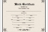 Novelty Birth Certificate Template 2
