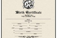 Novelty Birth Certificate Template 3