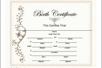 Novelty Birth Certificate Template 7
