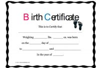 Official Birth Certificate Template 13