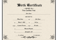 Official Birth Certificate Template 9
