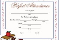 Perfect attendance Certificate Template 4