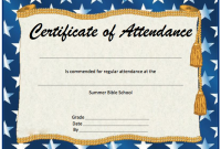 Perfect attendance Certificate Template 6