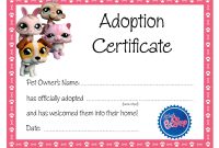 Pet Adoption Certificate Template 6