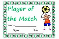 Player Of the Day Certificate Template 2