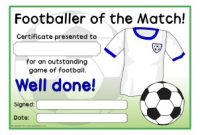 Player Of the Day Certificate Template 8