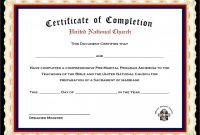 Premarital Counseling Certificate Of Completion Template 3