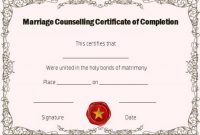 Premarital Counseling Certificate Of Completion Template 6