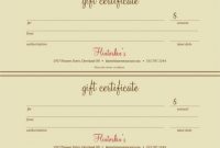 Restaurant Gift Certificate Template 6