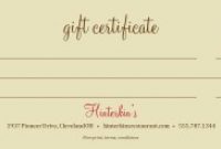 Restaurant Gift Certificate Template 7
