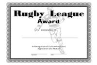 Rugby League Certificate Templates 0