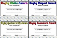 Rugby League Certificate Templates 5
