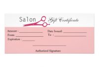Salon Gift Certificate Template 0