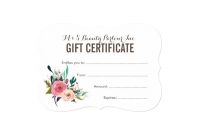 Salon Gift Certificate Template 9