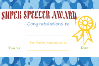 Spelling Bee Award Certificate Template 6