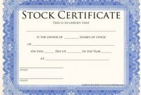 Stock Certificate Template Word 1