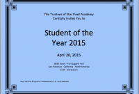 Student Of the Year Award Certificate Templates 0