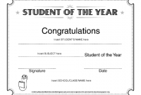 Student Of the Year Award Certificate Templates 3