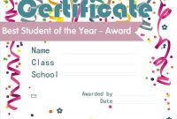 Student Of the Year Award Certificate Templates 6