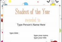 Student Of the Year Award Certificate Templates 8