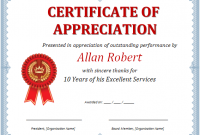 Template for Certificate Of Appreciation In Microsoft Word1