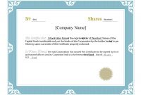 Template for Share Certificate 4