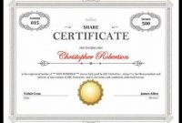 Template for Share Certificate 7