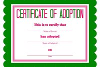Toy Adoption Certificate Template 10