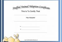 Toy Adoption Certificate Template 4
