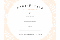 Toy Adoption Certificate Template 5