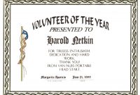 Volunteer Award Certificate Template v4
