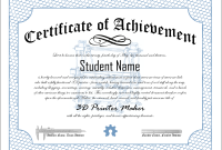 Word Template Certificate Of Achievement 11