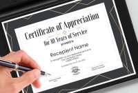 Academic Award Certificate Template New Editable 10 Years Of Service Certificate Of Appreciation