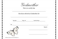 Baby Christening Certificate Template Awesome Free Printable Godparent Certificates Printable Godmother